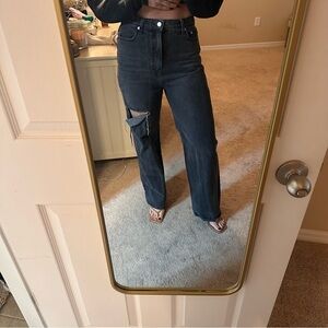 12th Tribe Black wide Leg Jeans